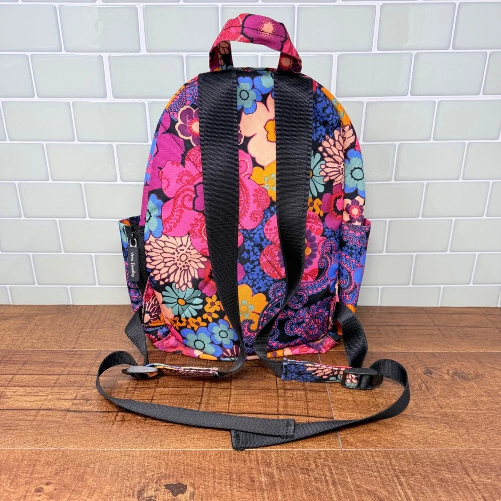 Vera Bradley Multicolor Floral Mini Backpack in Pink, Red, Blue, Orange